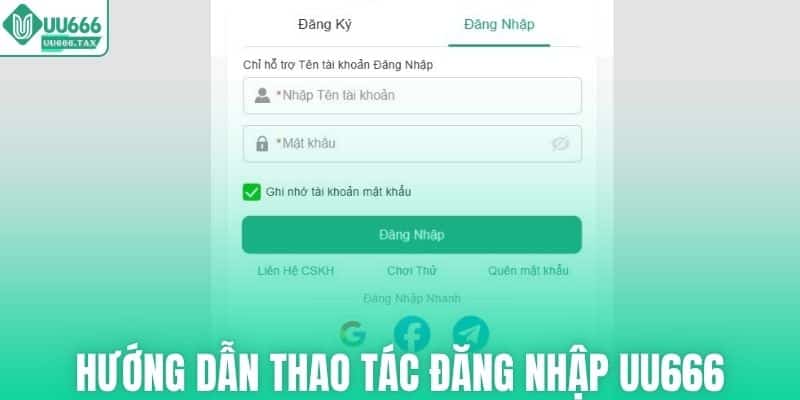 Hướng dẫn đăng nhập UU666